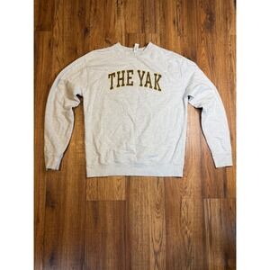 Barstool Sports The Yak Sweatshirt Mens Large Gray Collegiate Graphic Crewneck